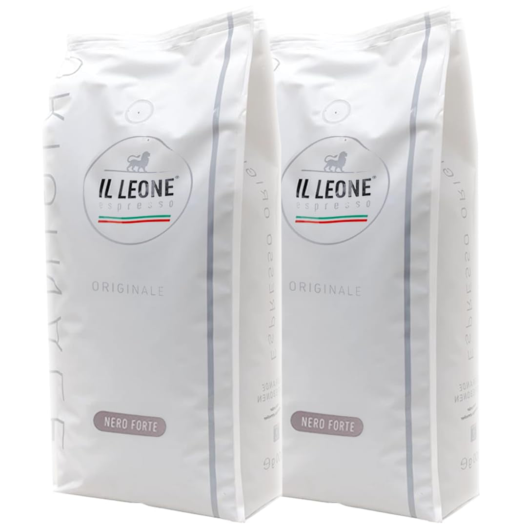 Espresso - Grains de café Nero Forte - Compatible avec les machines à café et les machines à expresso - Grains Arabica torréfiés foncés - 2 kg
