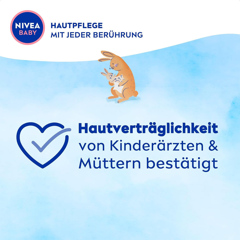 NIVEA BABY Lingettes humides Soft & Cream pour bébé (4 x 57 pièces)