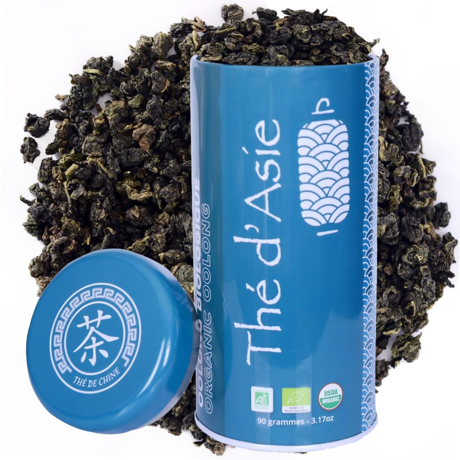 Khla - Thé Oolong Bio 100 G - Thé Bleu - Thé Naturel en Vrac - Thé Asiatique Biologique - En Vrac et Coupé - Tisane et Infusé - Origine Chine