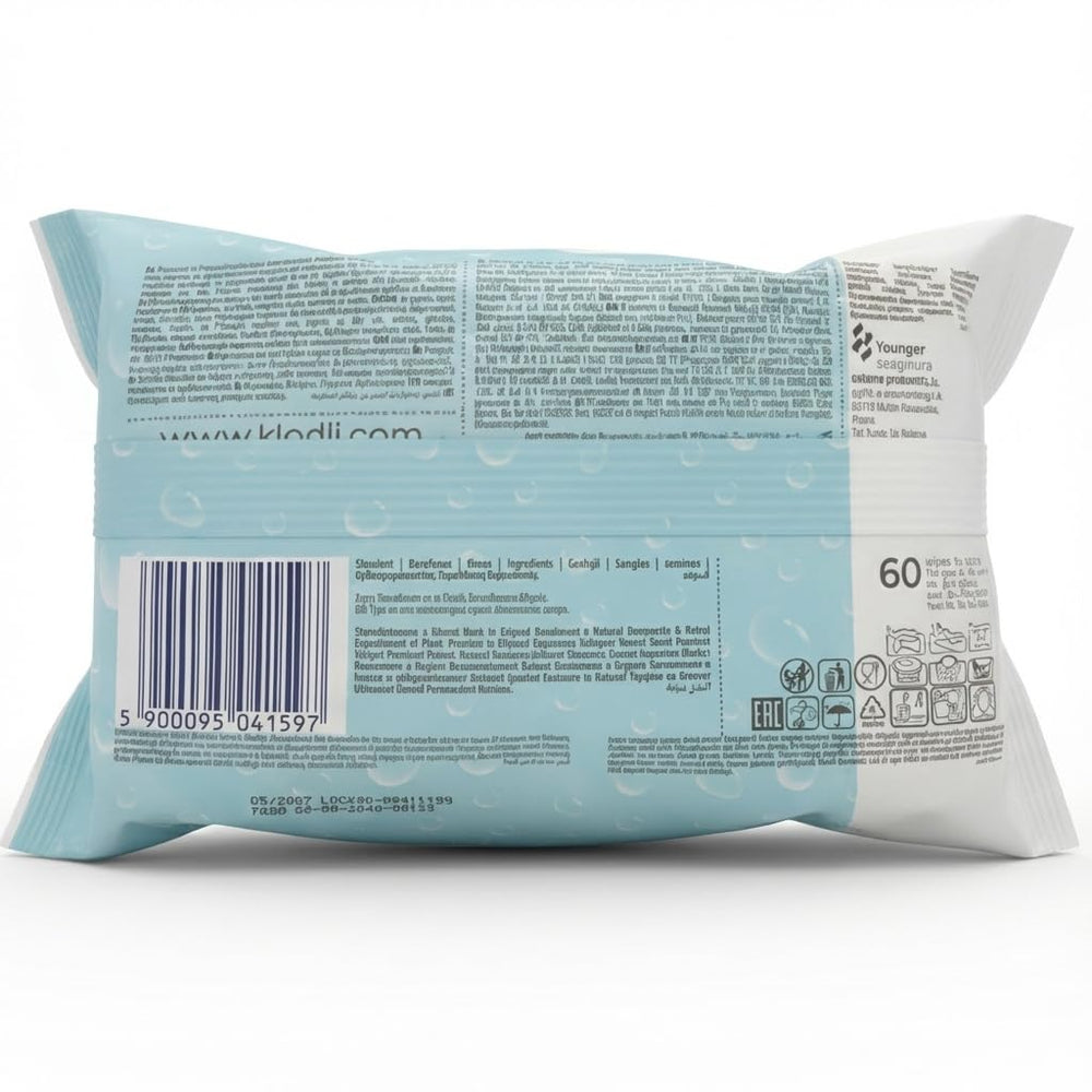 Lingettes humides Kindii Water Care - Lingettes Aqua Baby - 100 % viscose, 99,9 % eau, extrait de pamplemousse, taille écharpe 150 x 200, 100 % biodégradables, sans plastique, lingettes nettoyantes pour peaux sensibles