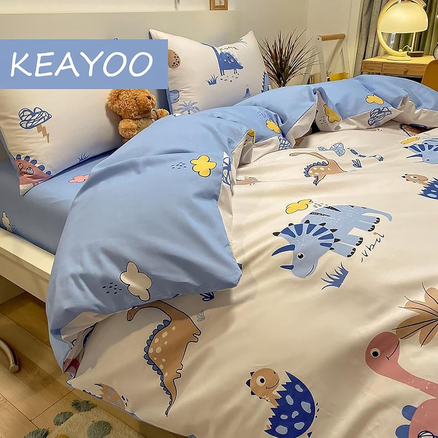 Linge de lit enfant, unisexe, dinosaures, coton Linge de lit - enfant Naty Shop