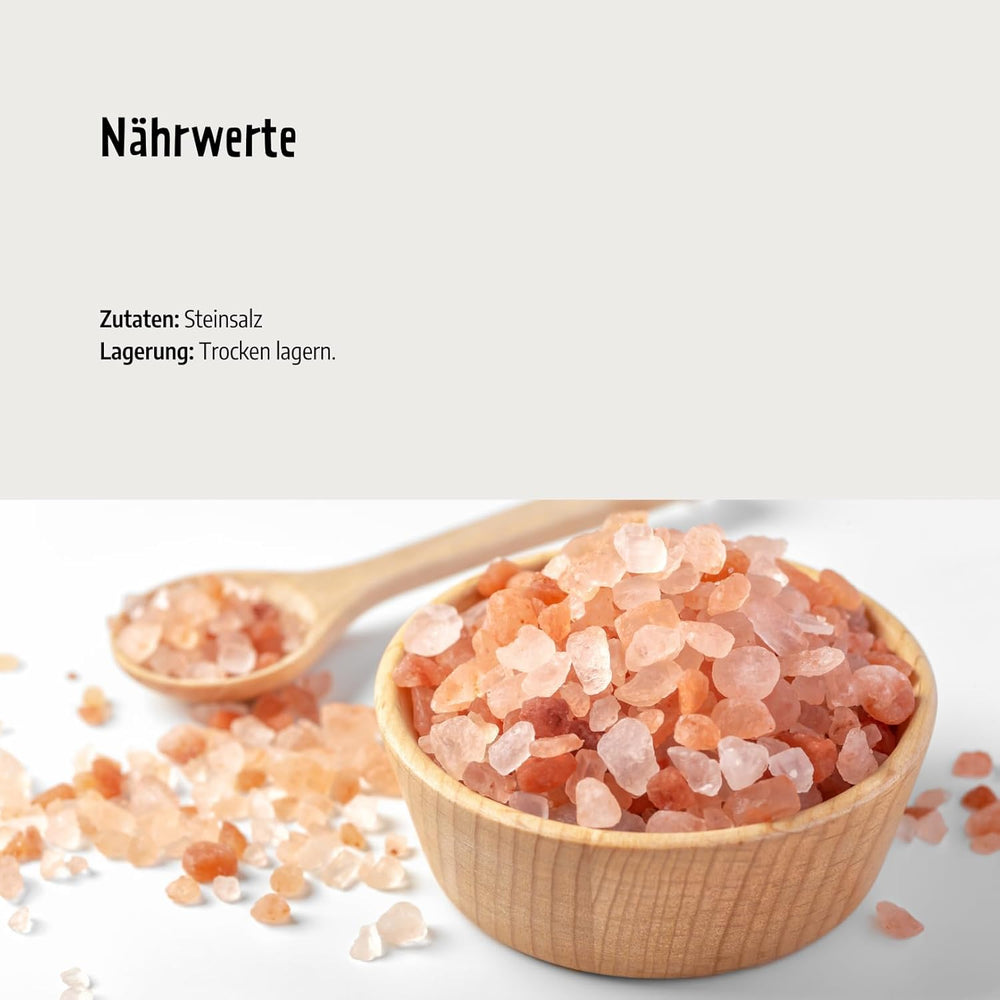 Govinda Kristallsalz - grossier (1kg) | 250 millions d'années alt | Salz dans la région du Pendjab | Beauté 100% naturelle & sans Zusätze | Ayurvédique | Végétalien | Idéal pour le moulin à sel