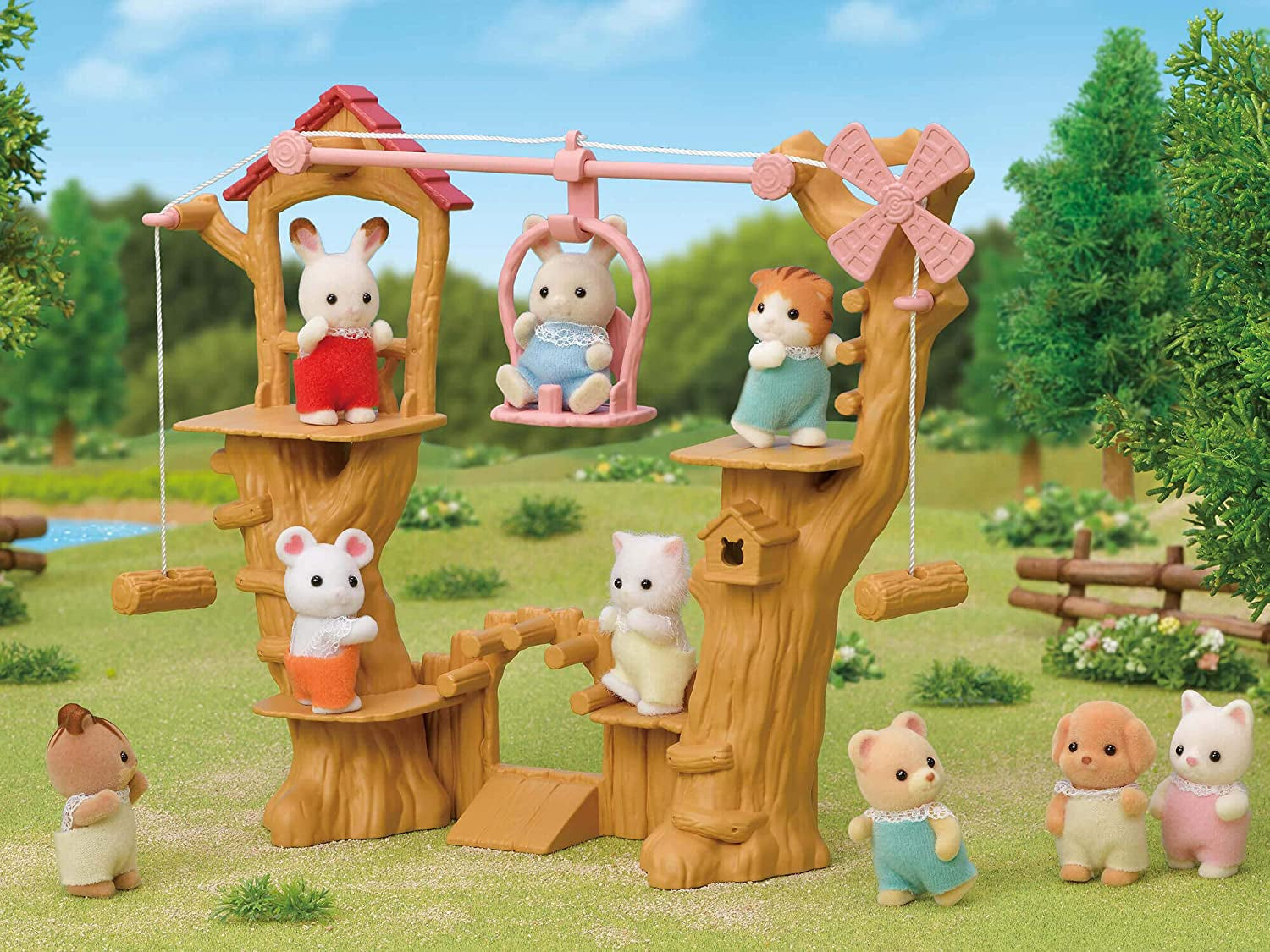 Sylvanian Families 5452 Baby Ropeway - Ensemble de jeu pour maison de poupée Poupées Naty Shop