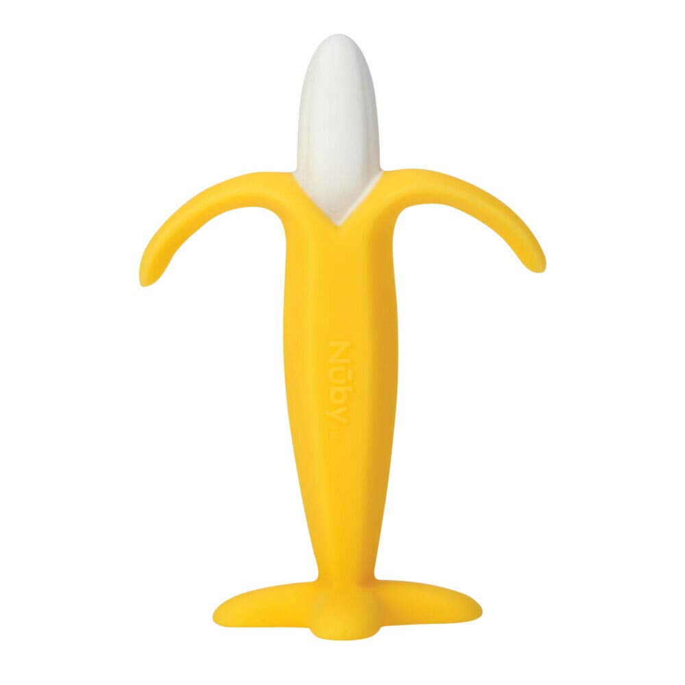 Nuby Nûby - Aide à la dentition banane - 3 mois+, jaune, 1 pièce (1 paquet)