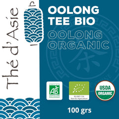 Khla - Thé Oolong Bio 100 G - Thé Bleu - Thé Naturel en Vrac - Thé Asiatique Biologique - En Vrac et Coupé - Tisane et Infusé - Origine Chine