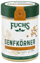 Fuchs Gewürze - Senfkörner gemahlen - für die Zubereitung von Rubs, zum Verfeinern von Suppen und Saucen - ingrédients naturels - 45 g dans une dose large, recyclable