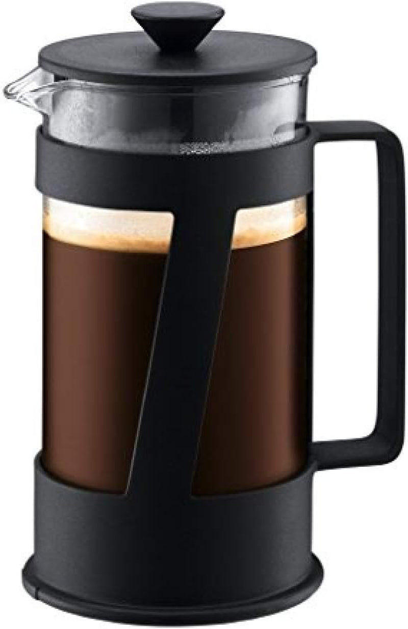 Cafetière Bodum CREMA (système French Press, filtre permanent inox, bouchon de sécurité, 0,5 litre) noire