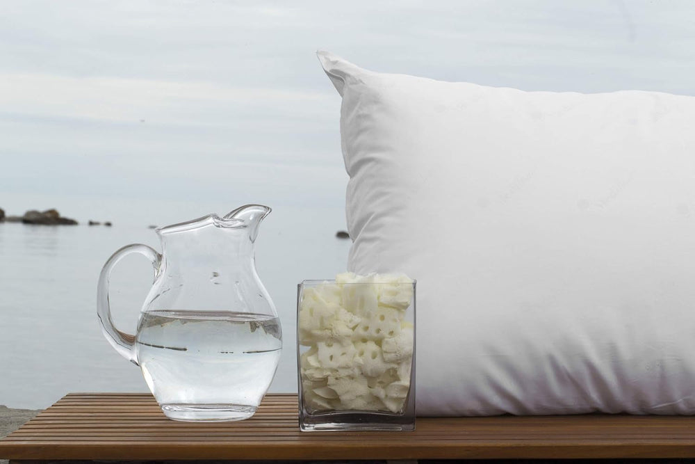 Mediflow The Original 5008 Coussin d'eau avec mousse Visco 50 x 70 cm, blanc, simple, 1 pièce (1 paquet) Naty Shop Oreillers standard