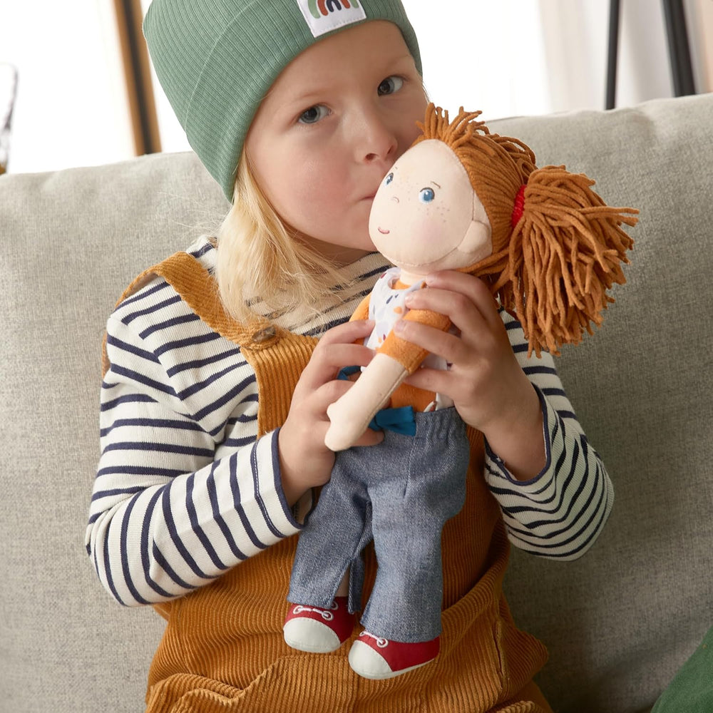 Poupée HABA Malou - Poupée douce de 30 cm de haut pour jouer et câliner - Matières douces et lavables - Alternative idéale aux poupées en peluche - Convient aux enfants à partir de 1 an et demi - 2010818001