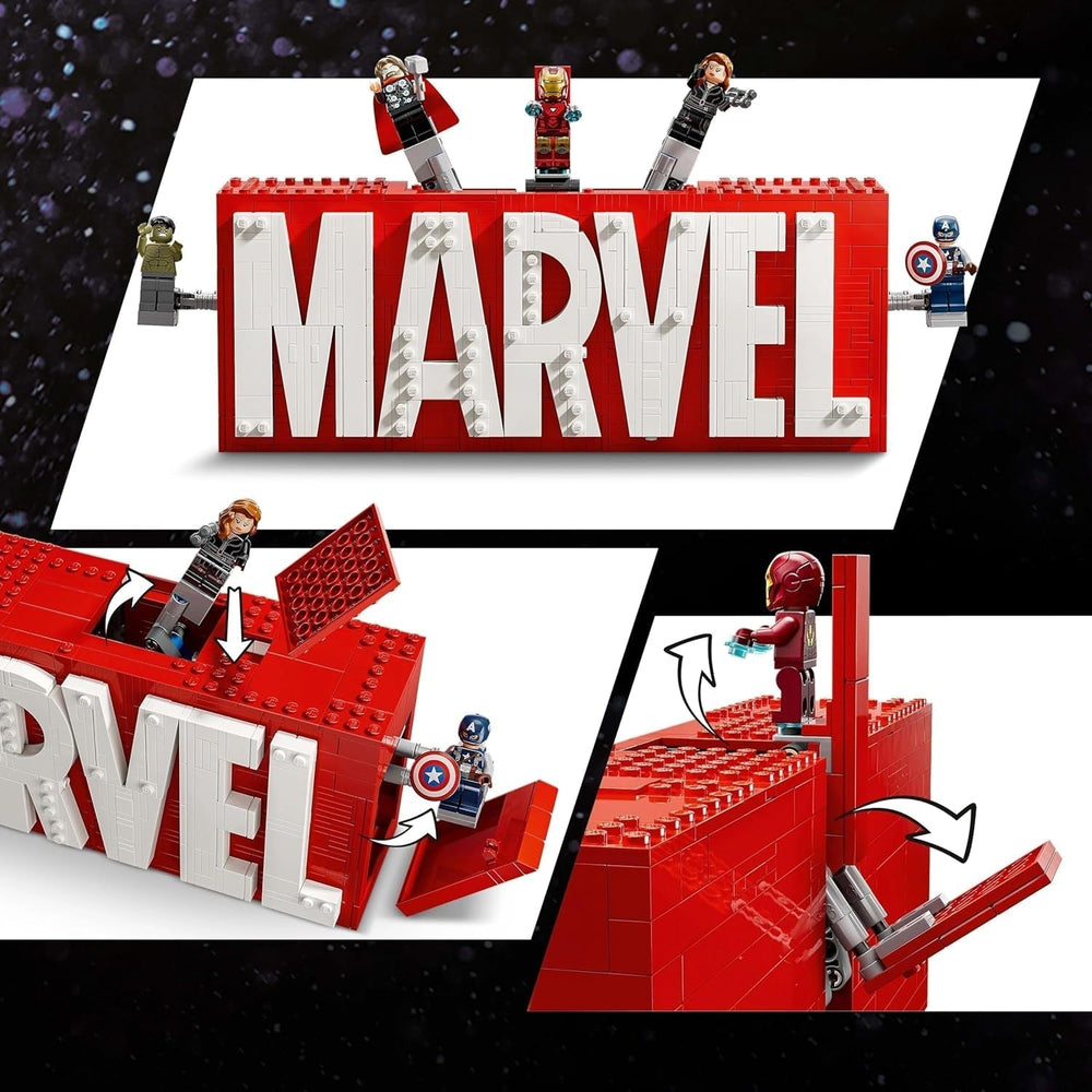 LEGO Marvel : Logo et figurines Marvel - Ensemble de collection Hulk, Thor, Iron Man, Black Widow et Captain America - Ensemble de construction de figurines Avengers - Cadeau pour garçons et filles à partir de 12 ans 76313 Jeux de construction Beuche den LEGO-Store