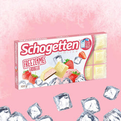 Schogetten Freeze Me Strawberry Limited Edition - Glace froide au chocolat au goût intense de fraise