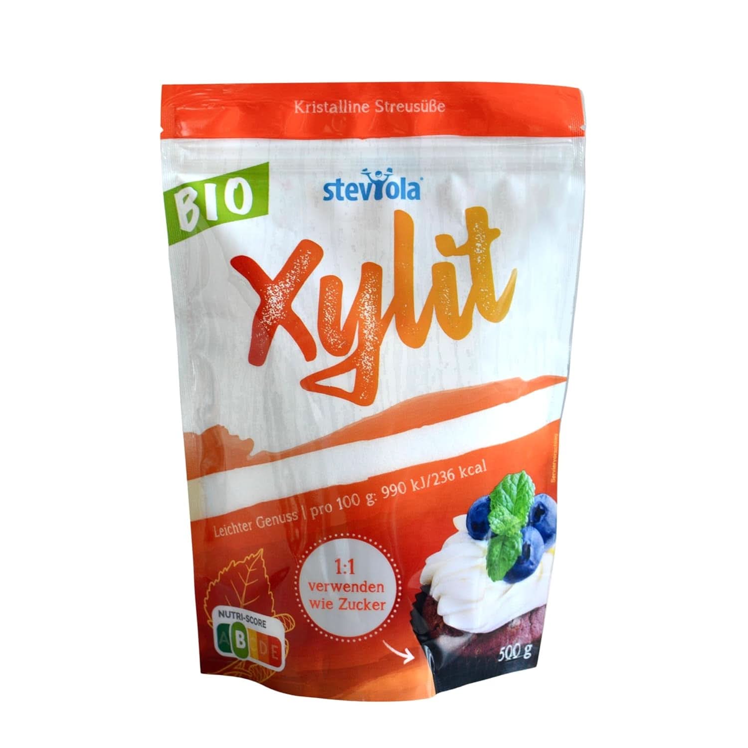 Stéviola | Édulcorant stévia | Édulcorant sans calories, 300 grammes Édulcorants Naty Shop Bio Xylitol, 500 grammes
