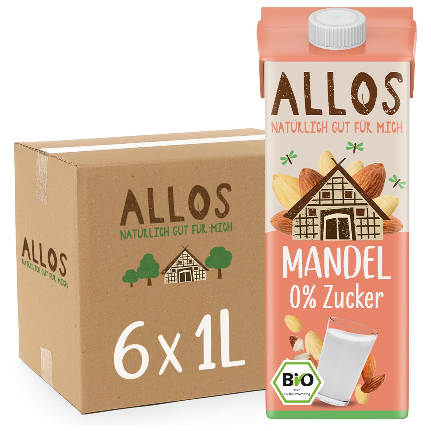 Allos Mandeldrink Sans Sucre Mandel Natur Vegan Lactose 1L