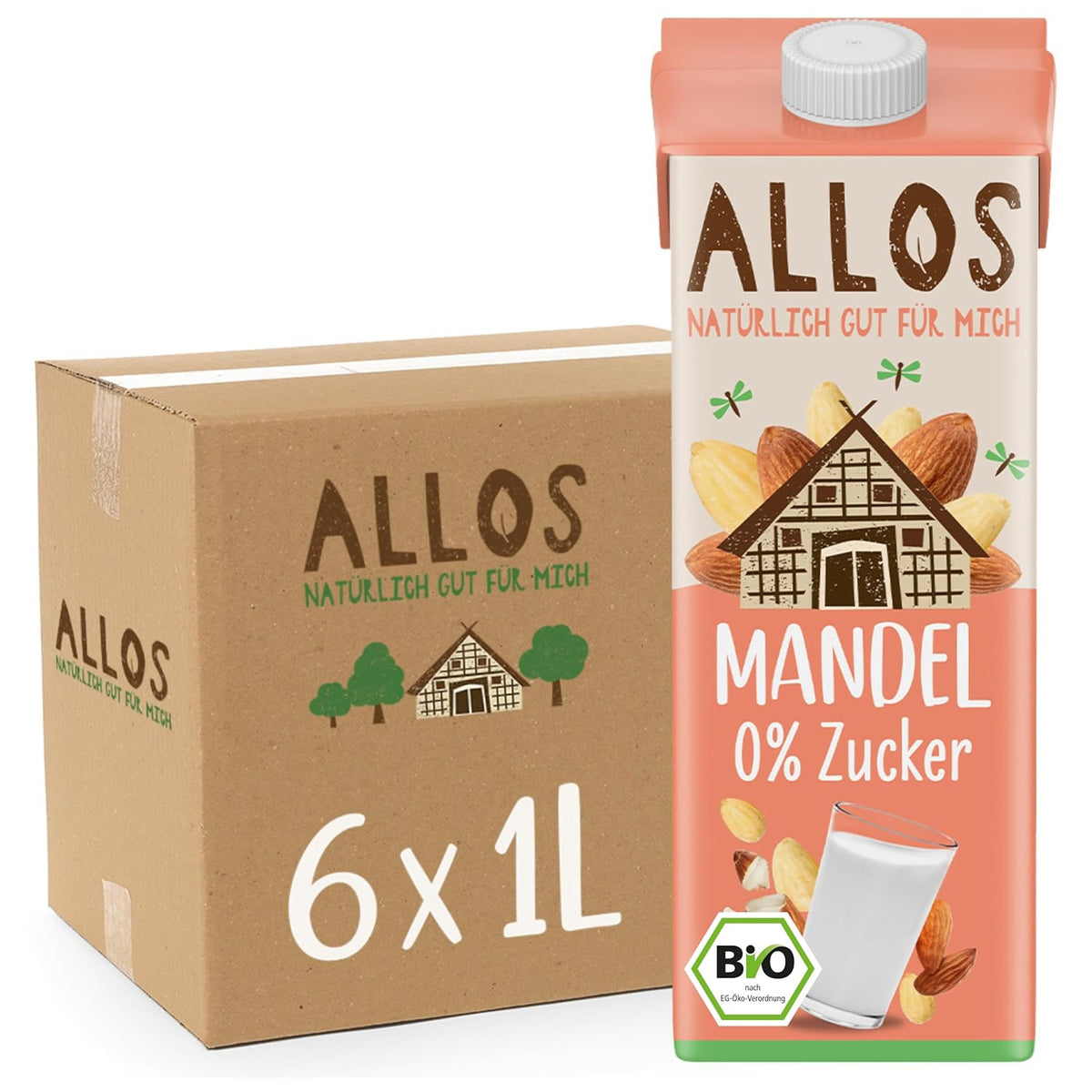 Allos Mandeldrink Sans Sucre Mandel Natur Vegan Lactose 1L