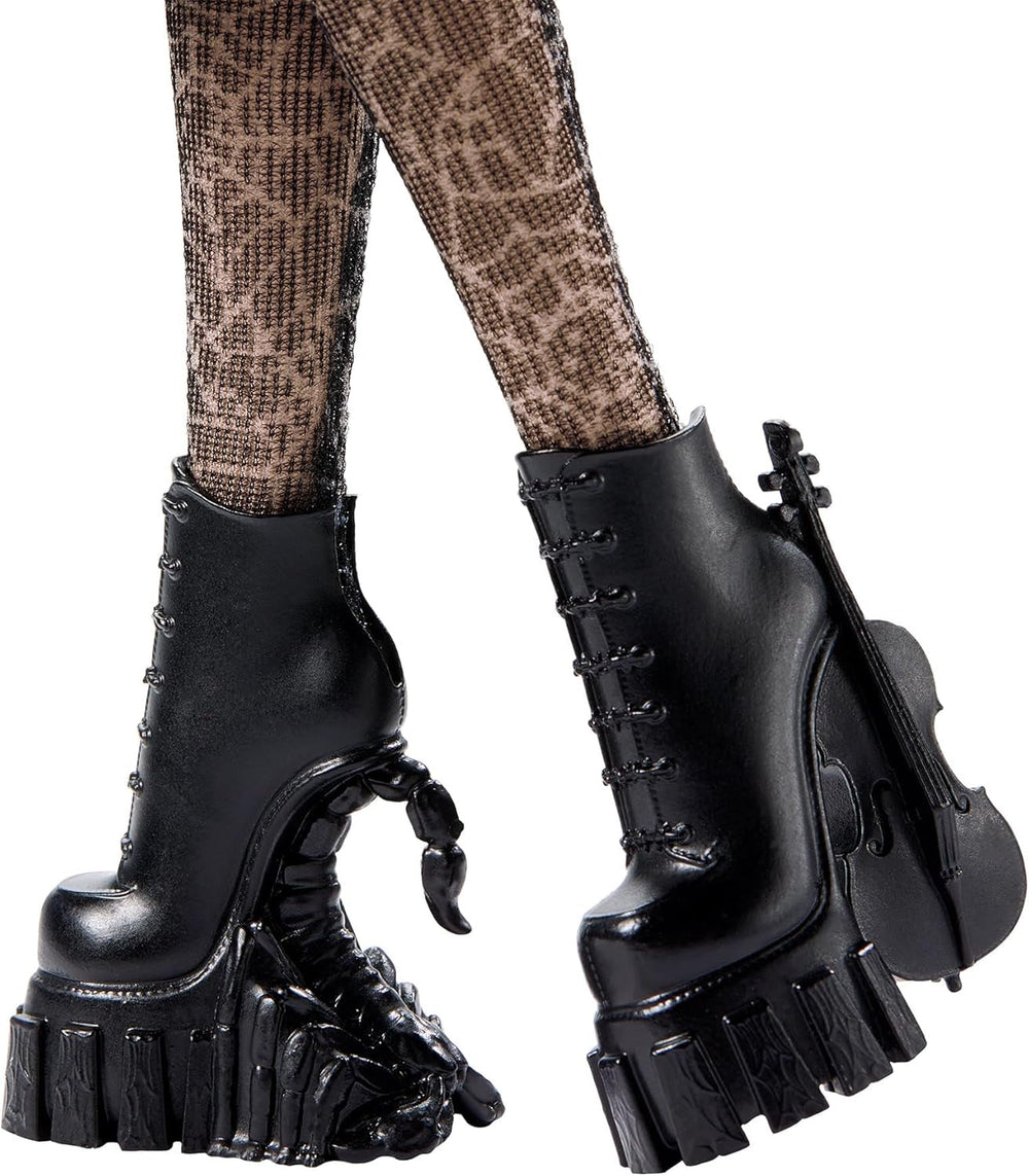 Poupée Monster High Wednesday et accessoires Figurine de collection Wednesday Addams en uniforme Nevermore Academy avec main glacée et support de sac à dos HXJ04 Naty Shop Dolls