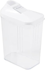 boîte verseuse keeeper pour produits secs, couvercle doseur réglable en continu, plastique, 500 ml, 8 x 4,5 x 15 cm, Paola, blanc Boîtes de conservation alimentaire Naty Shop