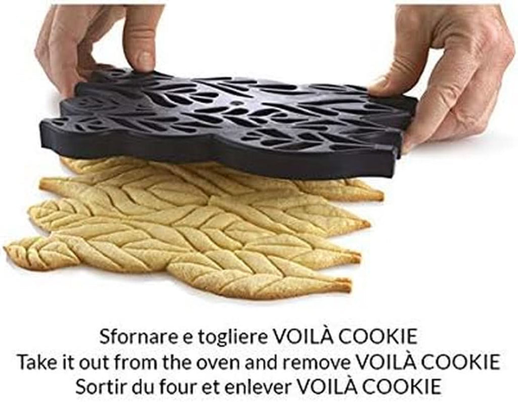 Silikomart, Formă pentru prăjiturele Voila Cookie Leaves, 240mm X 150mm, inaltime 20 mm Bucatarie Naty Shop
