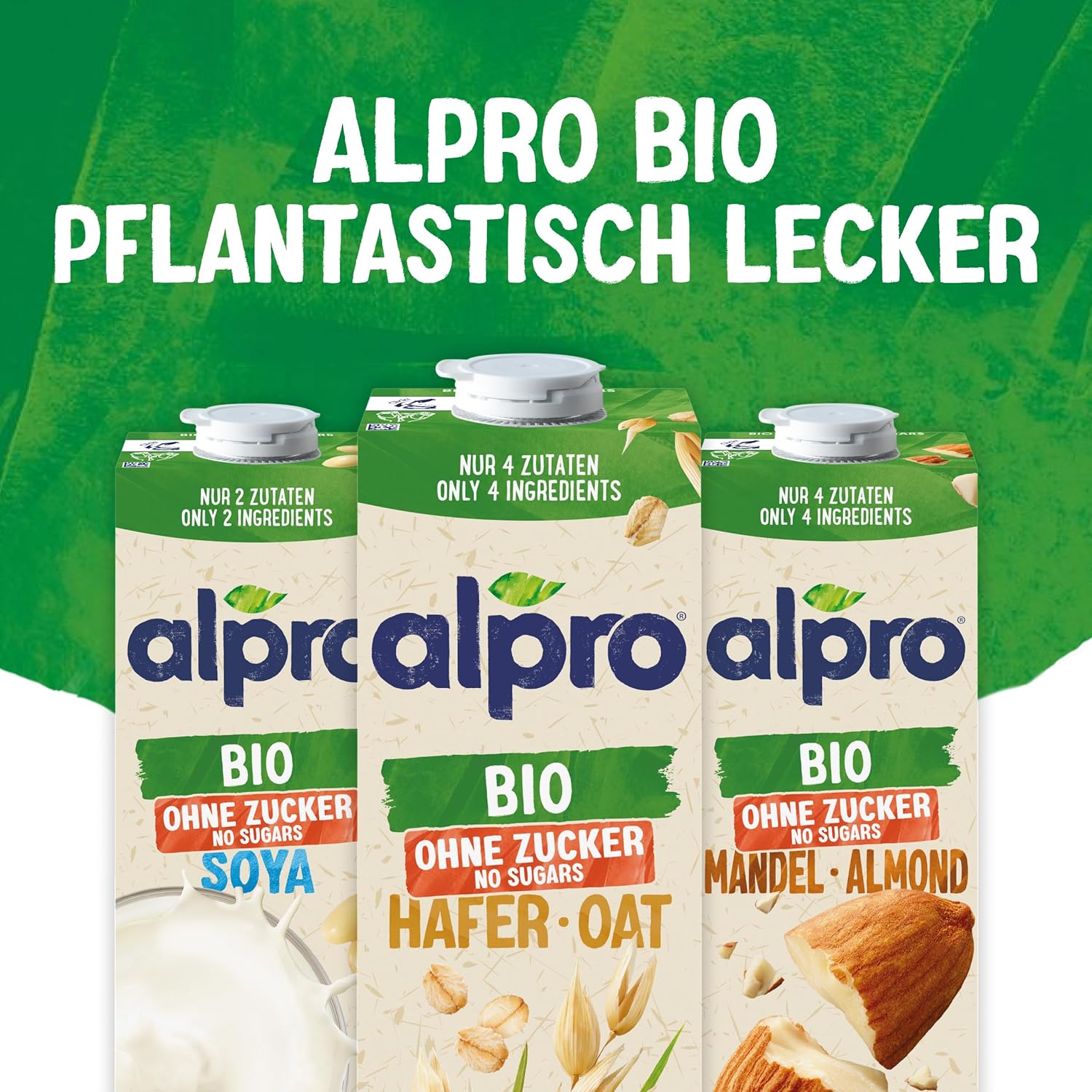 Alpro Bio Haferdrink sans Zucker – 8 x 1 l