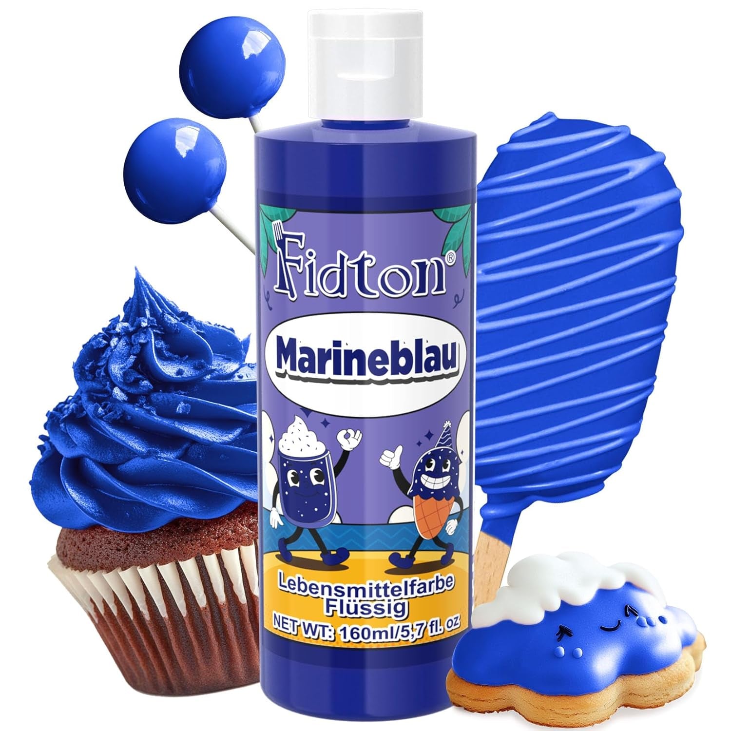 Colorant alimentaire en gel - Fidton 7 couleurs colorant alimentaire hautement concentré, décorations de gâteaux fondants comestibles, colorant alimentaire pour œufs, beignets, macarons - 10 ml
