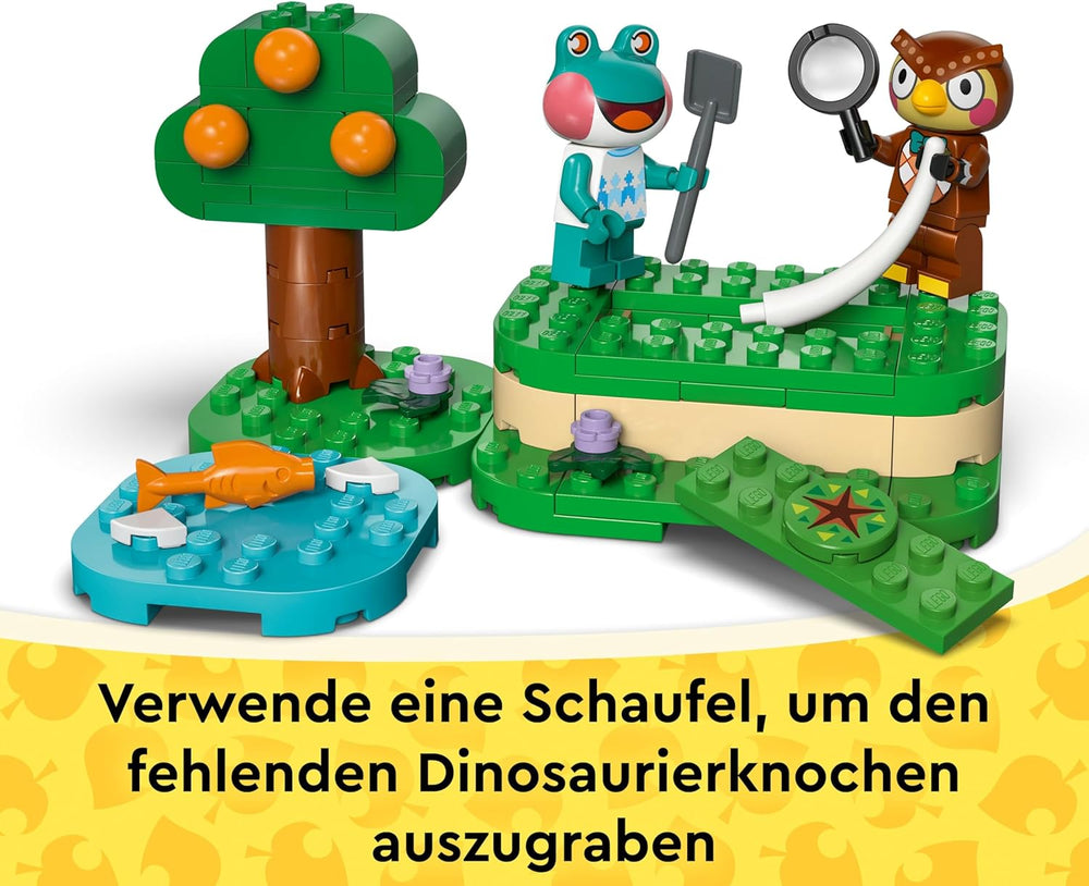 LEGO Animal Crossing - Ensemble de musées d'Eugens - Ensemble de jeux interactifs avec figurines d'Eugen et Liliane, fossiles de dinosaures et accessoires - Jouets de jeu pour filles et jeunes à partir de 7 ans - 77056