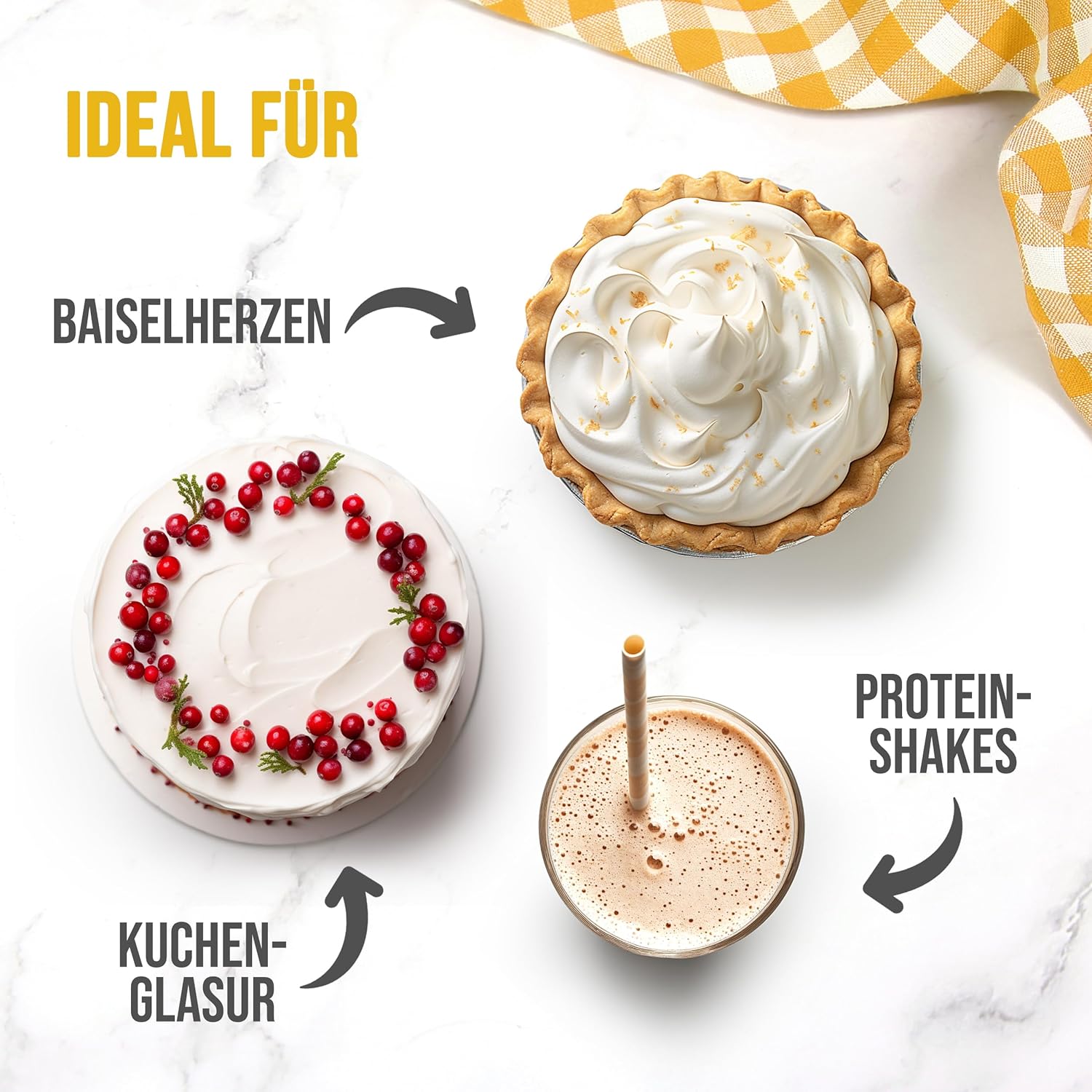 Poudre 100% de blanc d'œuf facile et délicieuse pour la cuisine et la pâtisserie