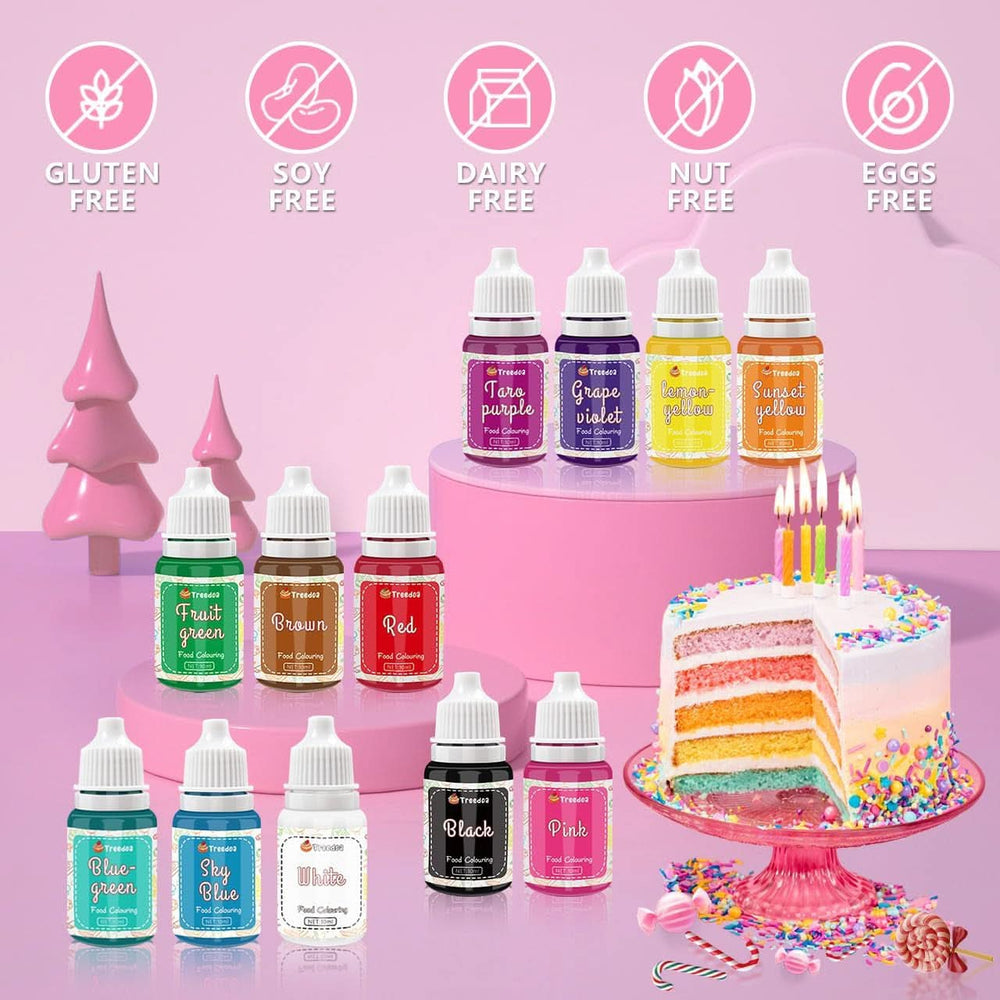 Set 12 coloranti alimentari lichizi, 10 ml Naty Shop