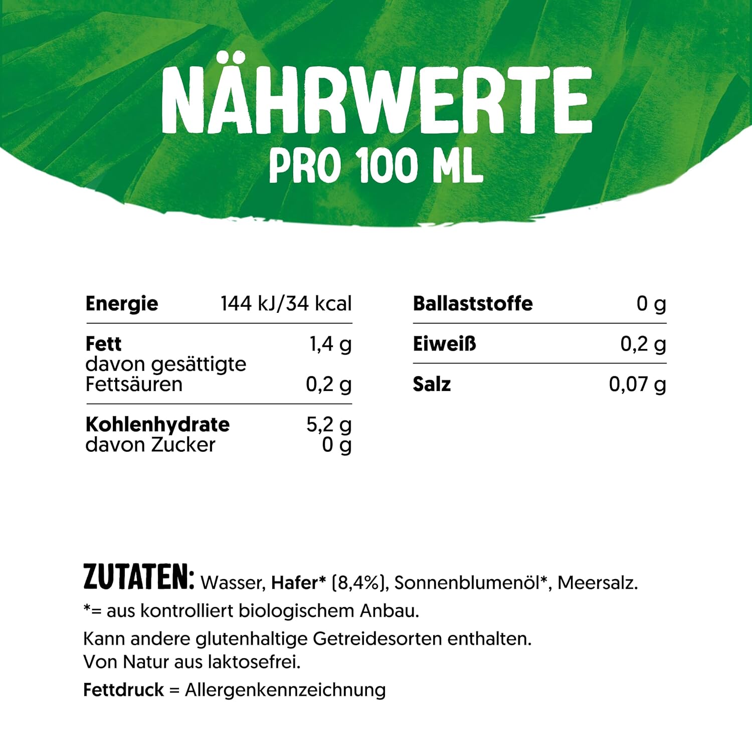 Alpro Bio Haferdrink sans Zucker – 8 x 1 l