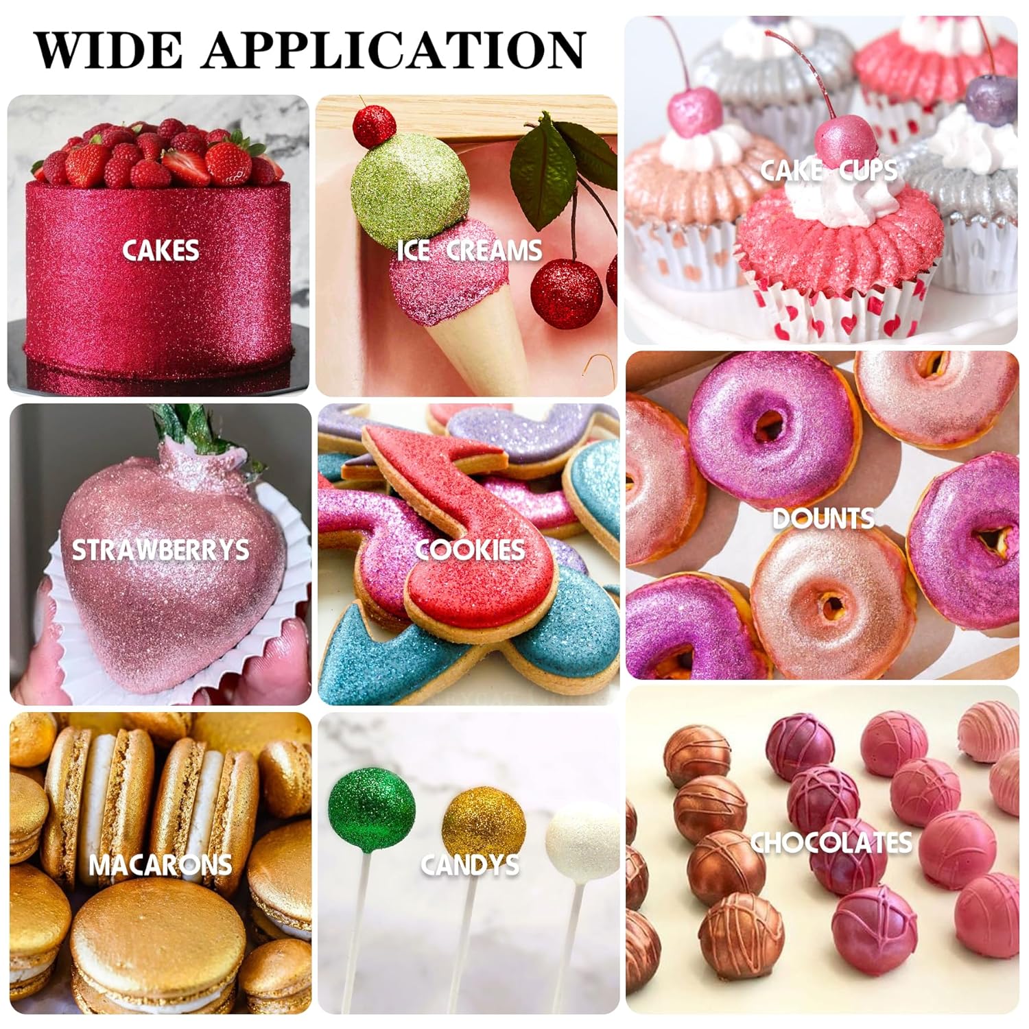 Glitter comestibil, praf, diverse culori, 30 grame Naty Shop