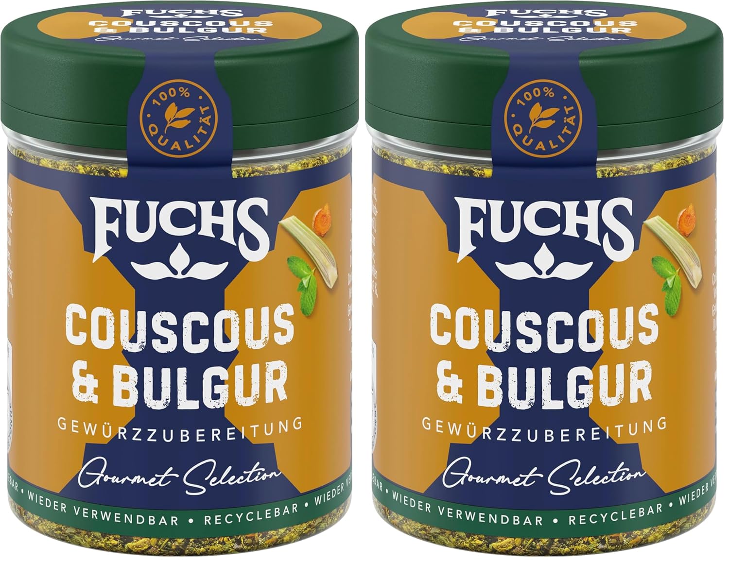 Fuchs Spices Gourmet Selection Moyen-Orient/Afrique - Mélange d'épices pour couscous et boulgour Mélange d'épices rechargeable pour assaisonner les plats de boulgour végétalien 55 g