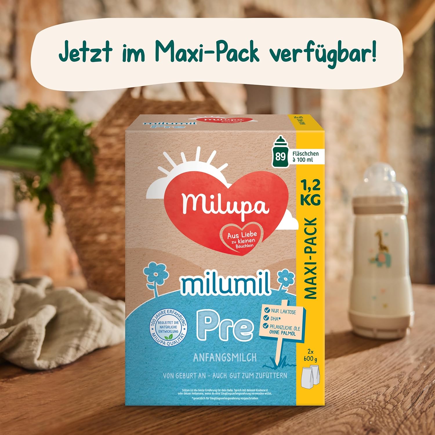 Milupa Milumil Pre, Lait en poudre pour bébés - Avec nutriments importants et sans huile de palme - 800 g Naty Shop