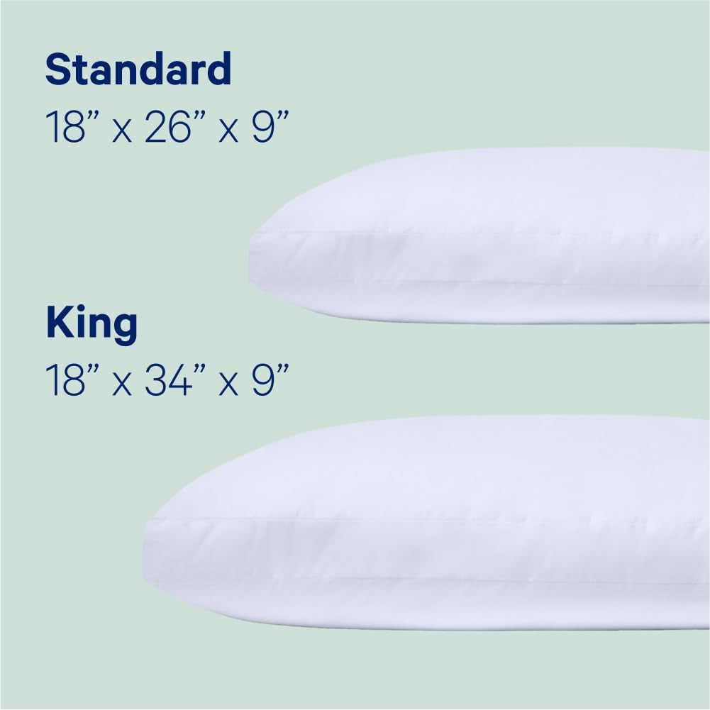 Oreiller de couchage standard Casper blanc 1 pièce (1 paquet) Naty Shop Oreillers standard