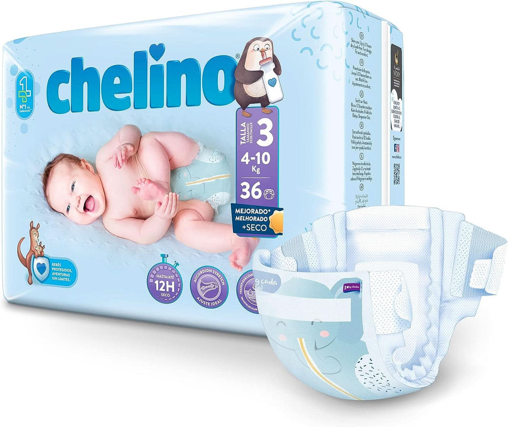 Chelino, mărimea 3 (4-10 kg), 36 scutece Mama si Copilul Naty Shop