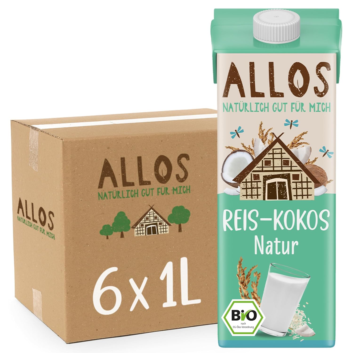 Allos Mandeldrink Sans Sucre Mandel Natur Vegan Lactose 1L