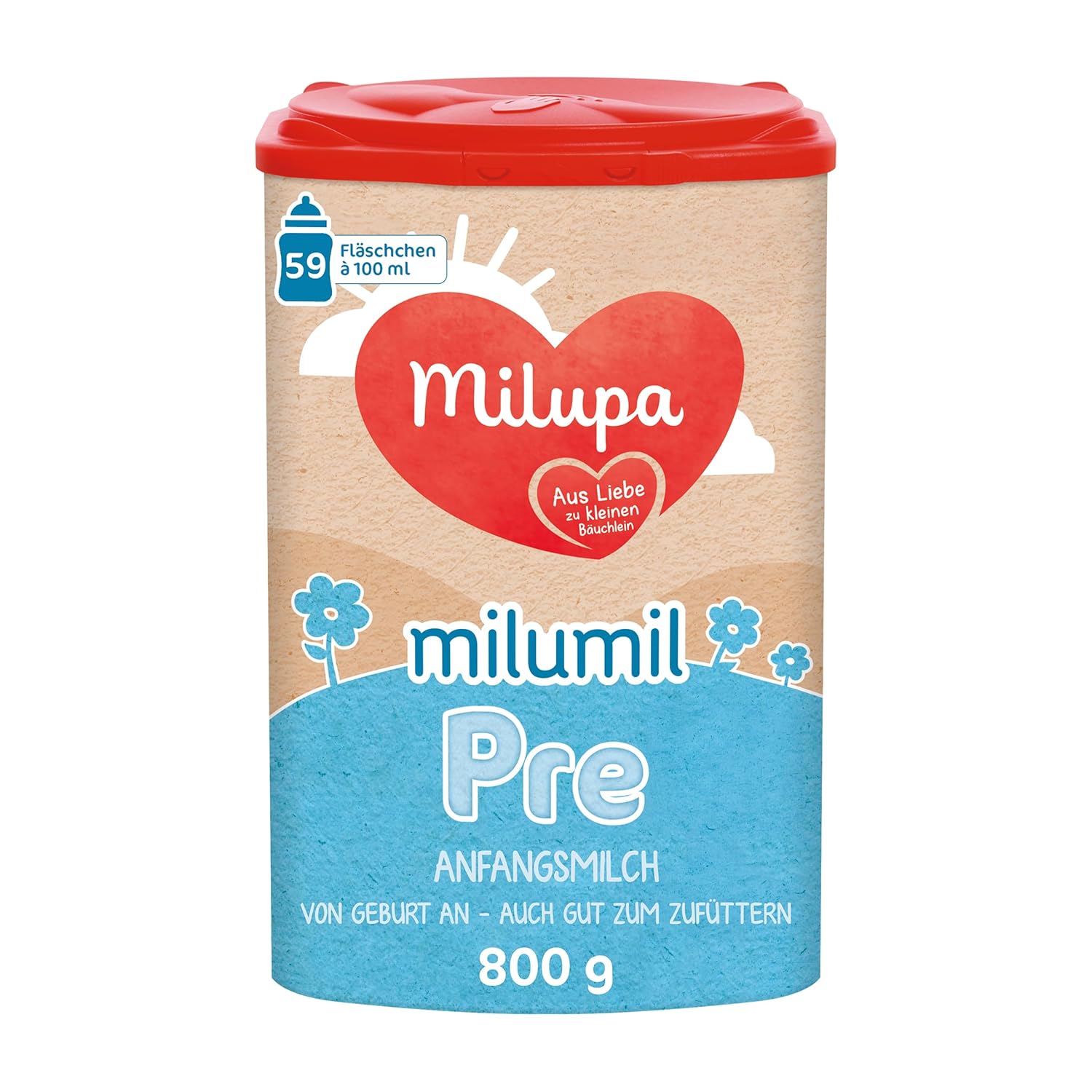 Milupa Milumil Pre, Lait en poudre pour bébés - Avec nutriments importants et sans huile de palme - 800 g Naty Shop 800 grammes Milumil Pre