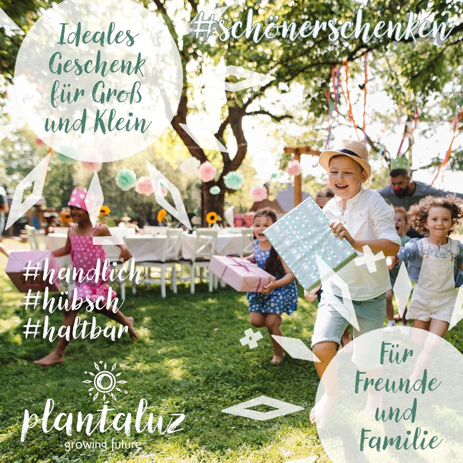 Plantaluz Premium Bio Seed Set P04 - Set de graines de légumes et d'herbes méditerranéennes avec 10 variétés pour jardin, balcon et plates-bandes surélevées - Y compris des bâtons de plantation FSC - Graines biologiques pollinisées et sans OGM