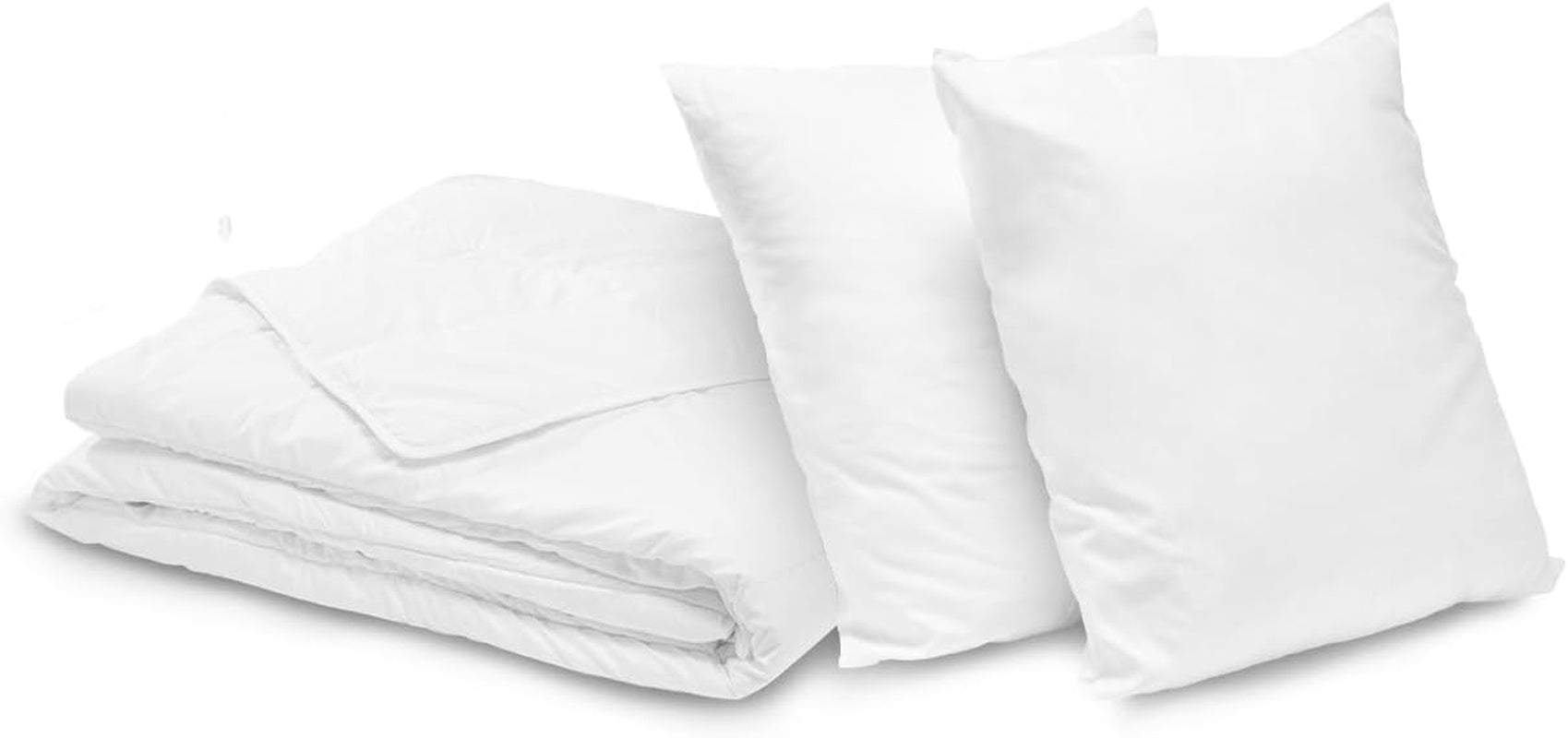 Bleu Calin Home Collection Pachet plapuma 'Caline' 2 persoane 220X240 Cm cu 2 perne 60X60 Cm, alb Plapumi si pilote Naty Shop