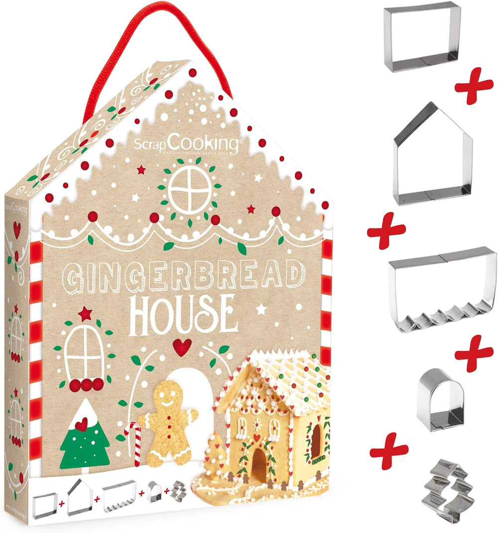 ScrapCooking 3975 Boîte à Biscuits Maison en Pain d'Épices, Acier Inoxydable, Multicolore, 26,5 x 20 x 4 cm