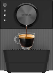 Machine à expresso compacte Cecotec Cremmaet Cube, 1350 W, système de pressage 10 g, système de pré-infusion, 19 bars, système thermobloc, 5 réglages de mouture, panneau de commande tactile
