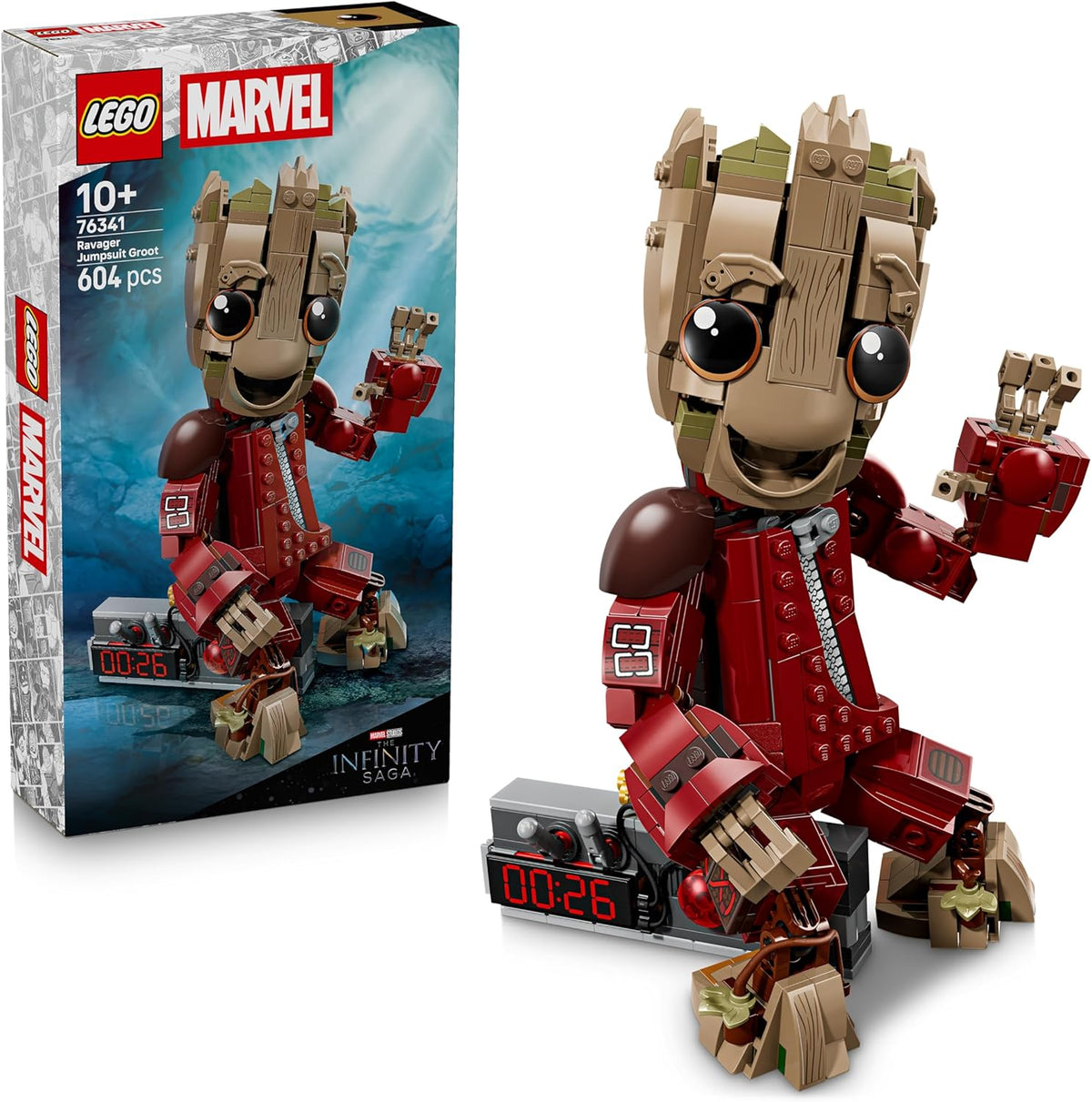 LEGO | Groot im Ravager-Outfit - Superhelden Spielzeug mit Baubarer Figur für Rollenspiele - Kinder Konstruktionspielzeug - Creative Geschenk for Jungen ab 10 Jahren, Mädchen and Filmfans - 76341