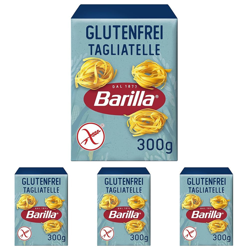Pâtes tagliatelles Barilla sans gluten à base de délicieux maïs et riz - parfaites pour les personnes atteintes de la maladie coeliaque ou d'intolérance au gluten 300g