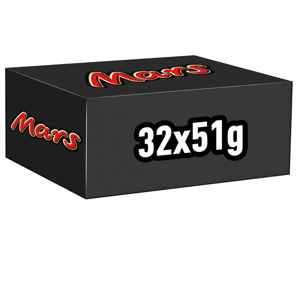 Tablettes de chocolat Mars, au caramel, nougat et chocolat au lait, 32 paquets x 51g