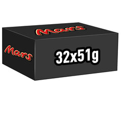 Tablettes de chocolat Mars, au caramel, nougat et chocolat au lait, 32 paquets x 51g