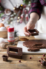 0255085 5 MOULES À FROMAGE MOSTACCIOLO EN PLASTIQUE, 15x9x4 cm, MARRON