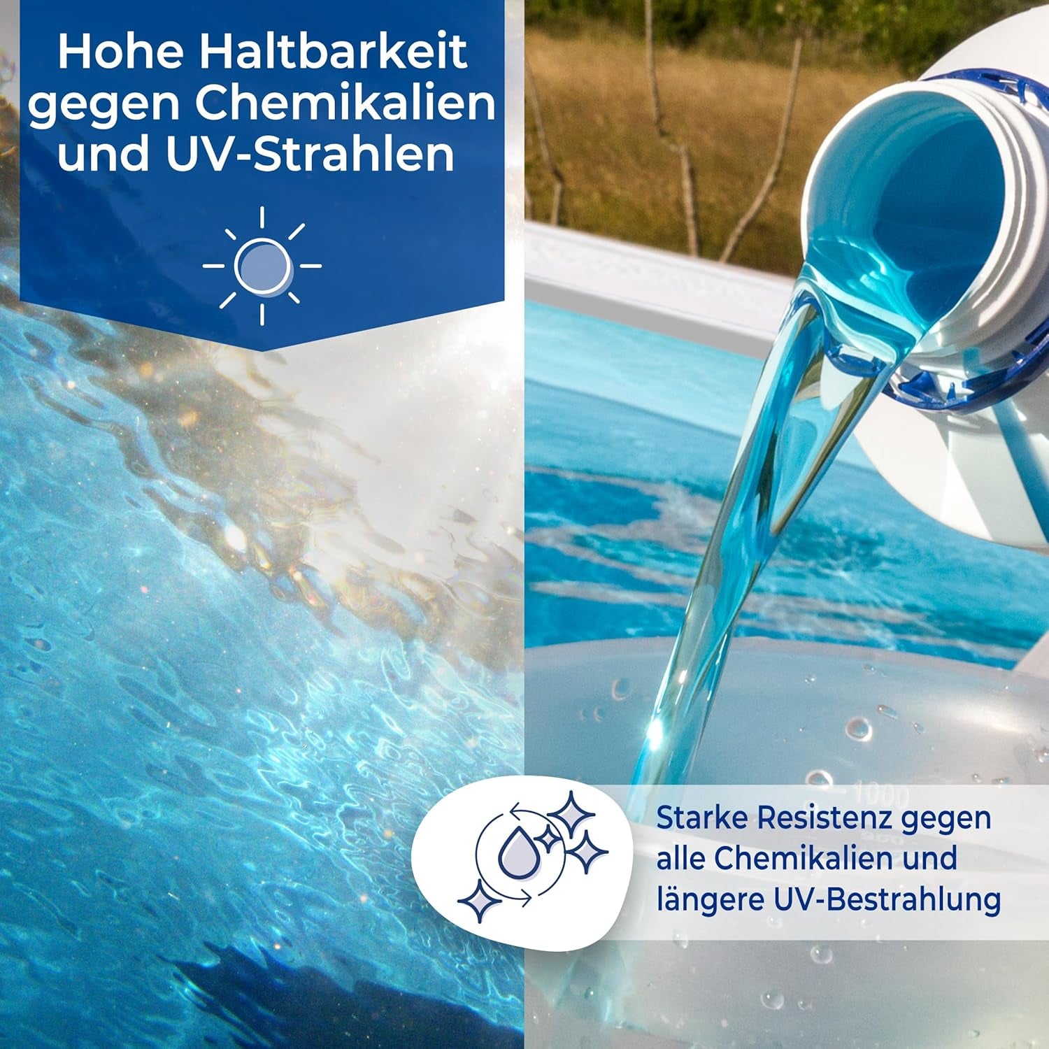 Gre FPR301 - Liner pour piscines rondes, 300 x 120 cm (longueur x hauteur), système d'accrochage, bleu