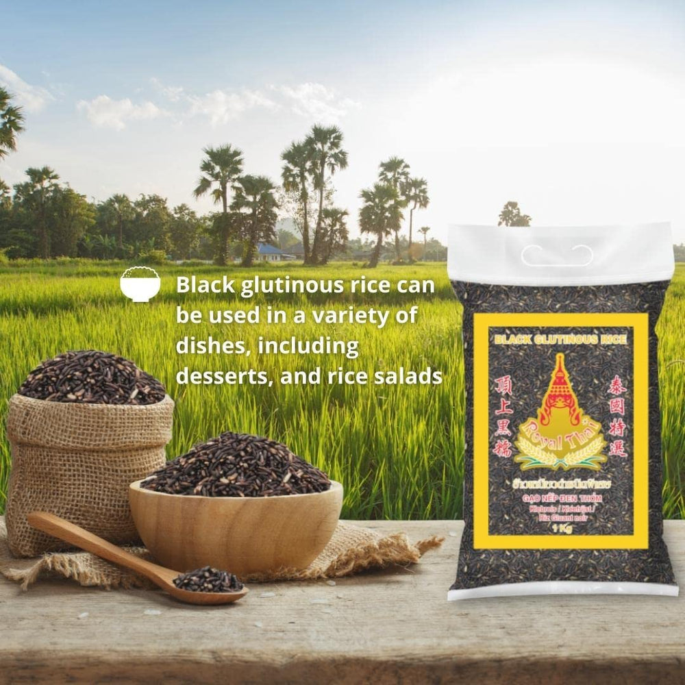 ROYAL THAI RICE - Riz gluant noir - 1 x 1 KG