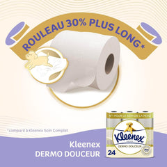 KLEENEX Dermo Douceur 4230420 Papier toilette, 24 rouleaux (4 X 6 rouleaux) blanc, 24 Unité (Lot De 6)