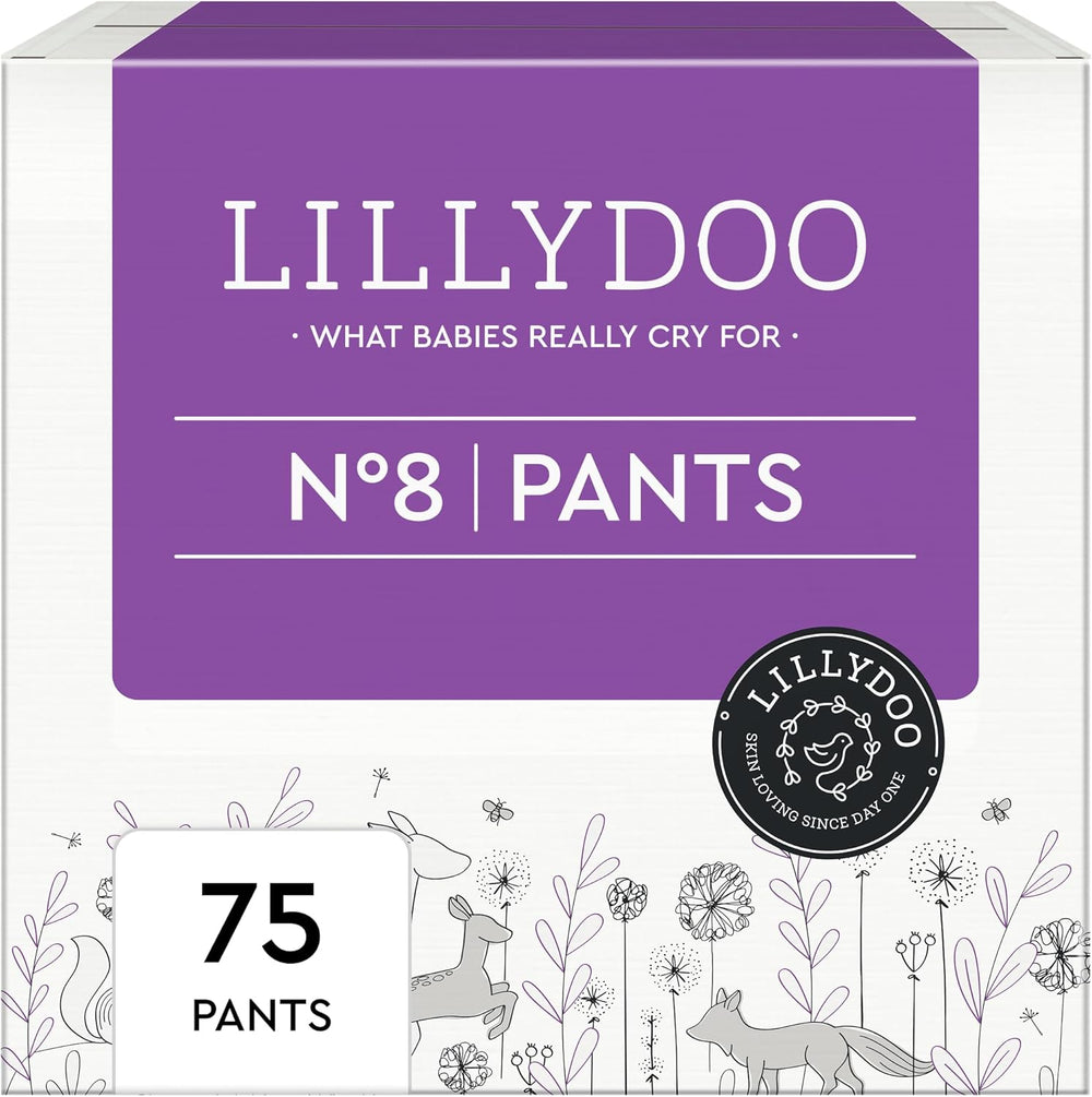 LILLYDOO Pantalons respectueux de la peau Taille 5 (12-17 kg) Boîte mensuelle (105 pièces)