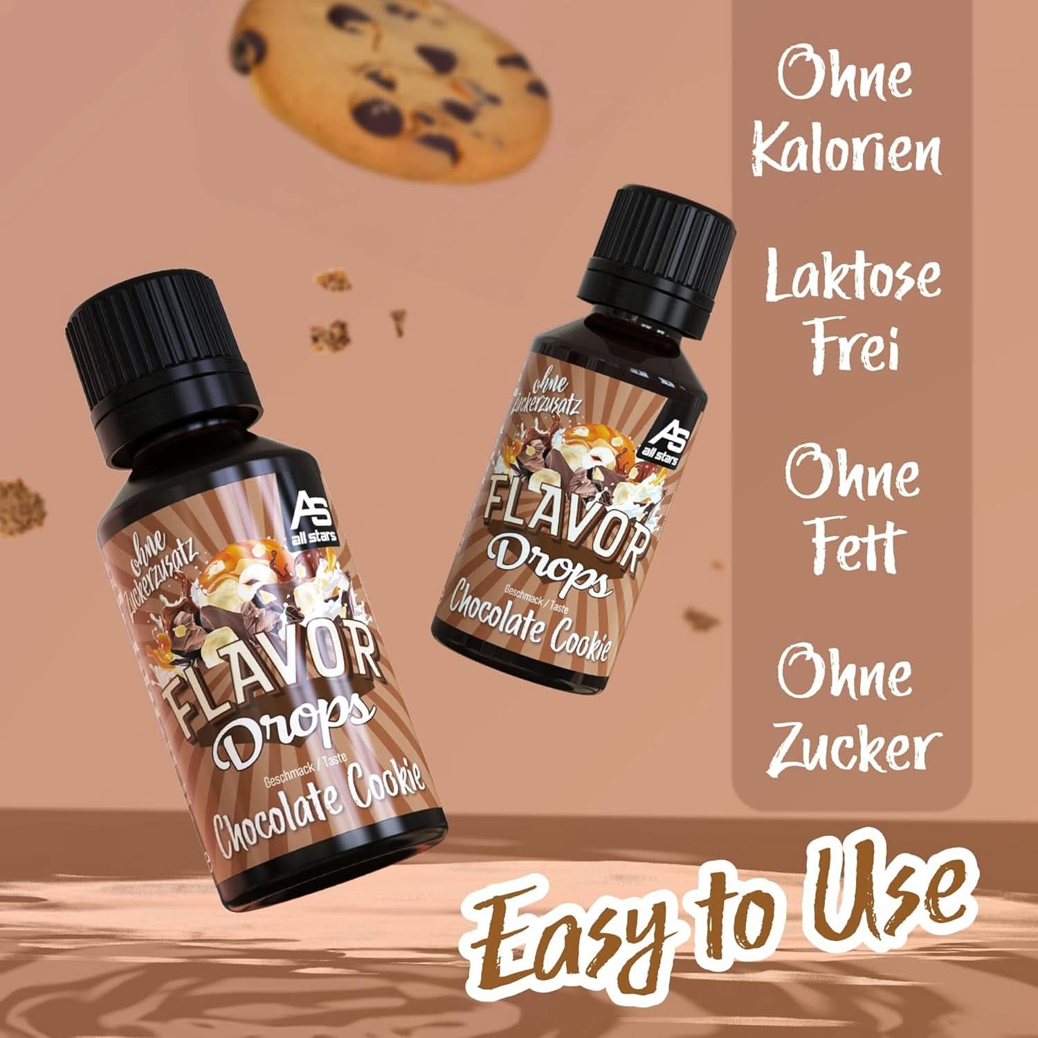 ALL STARS Flavor Drops, Gouttes aromatisées sans sucre ajouté et sans calories - Douceur et saveur pour l'alimentation, 30 ml Édulcorants Naty Shop