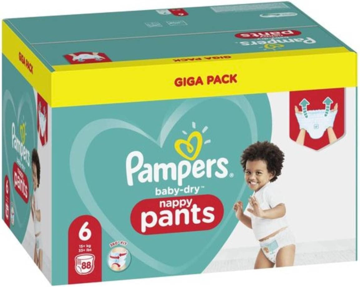 Couches Pampers 81657566 Pantalon Baby-Dry, blanc