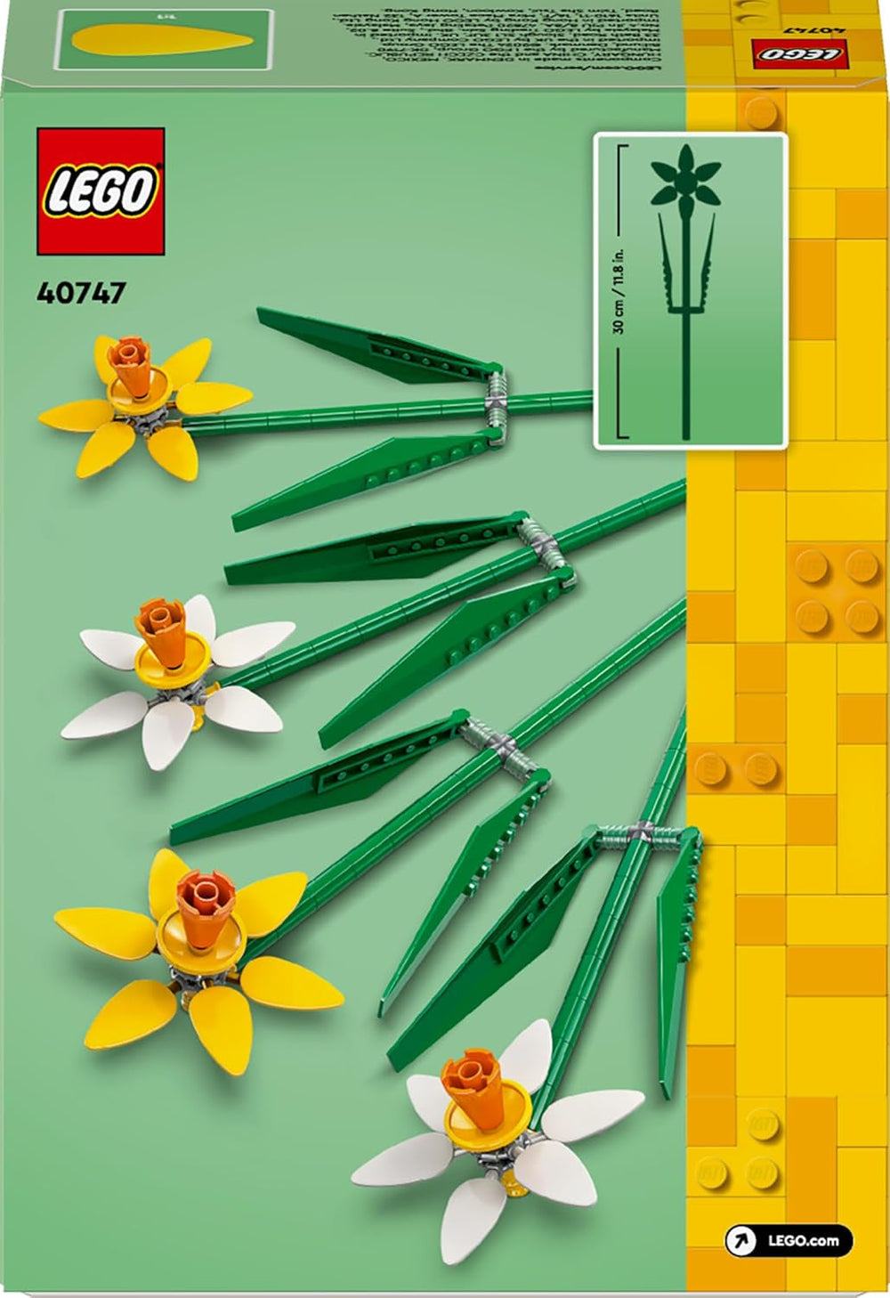 Jonquilles LEGO Botanicals - Cadeaux de Pâques pour filles et garçons - Fleurs artificielles pour enfants - Bouquet de fleurs comme décoration de chambre ou de bureau - Cadeau pour femme - 40747 Jeux de construction Besuche den LEGO-Store